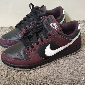 Nike Burgundy and Black Dunk